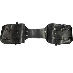 Willie & Max Solid Black Series Compact Slant Saddlebag Set